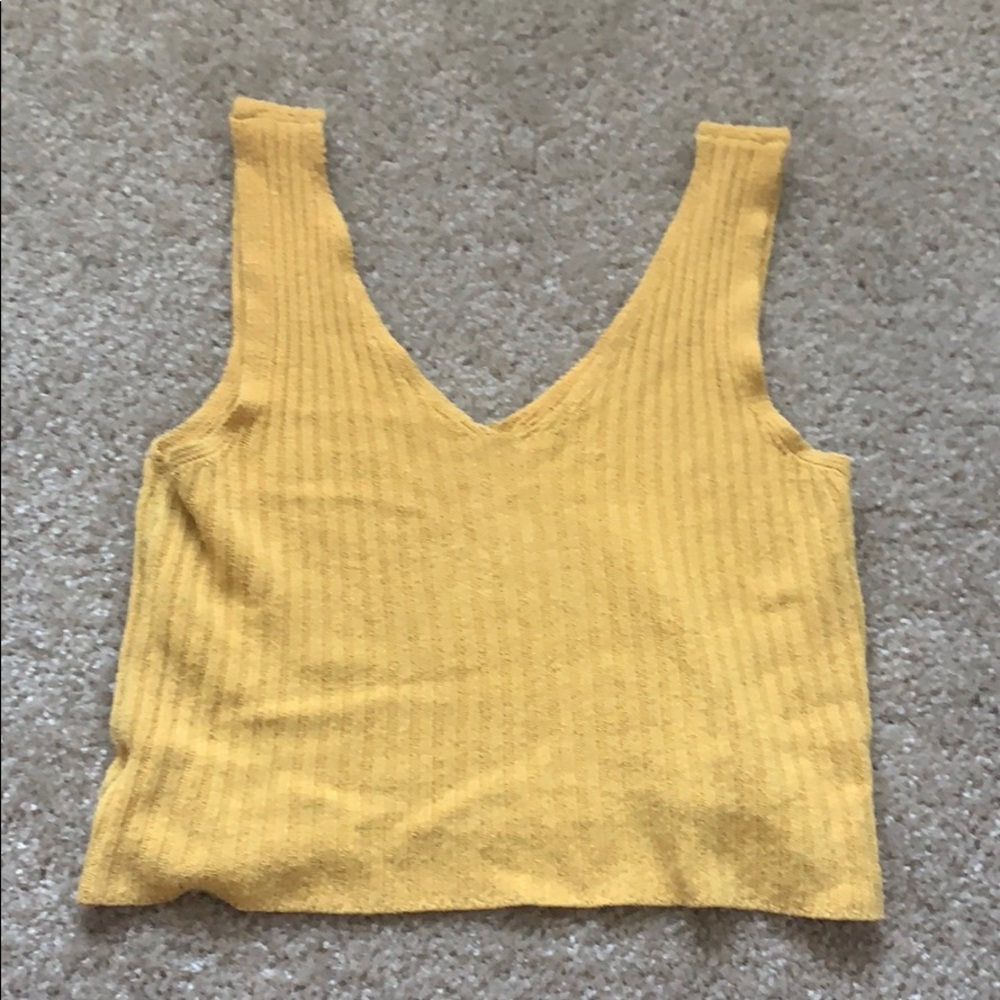 Brandy Melville Yellow Crop Top